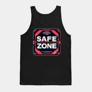 Safe zone Retro Gaming Glitch Tank Top